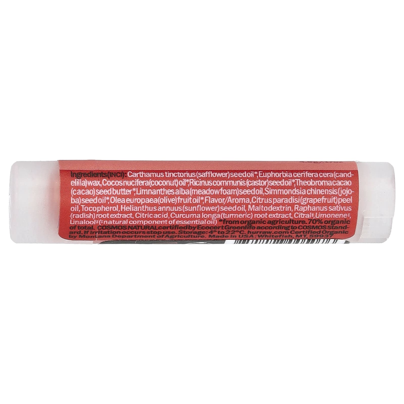 Hurraw! Balm Organic Lip Balm with Grapefruit, 0.17 oz - Image 2