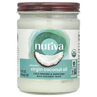 Nutiva USDA Organic Virgin Coconut Oil, 14 fl oz - Healthy Cooking & Beauty