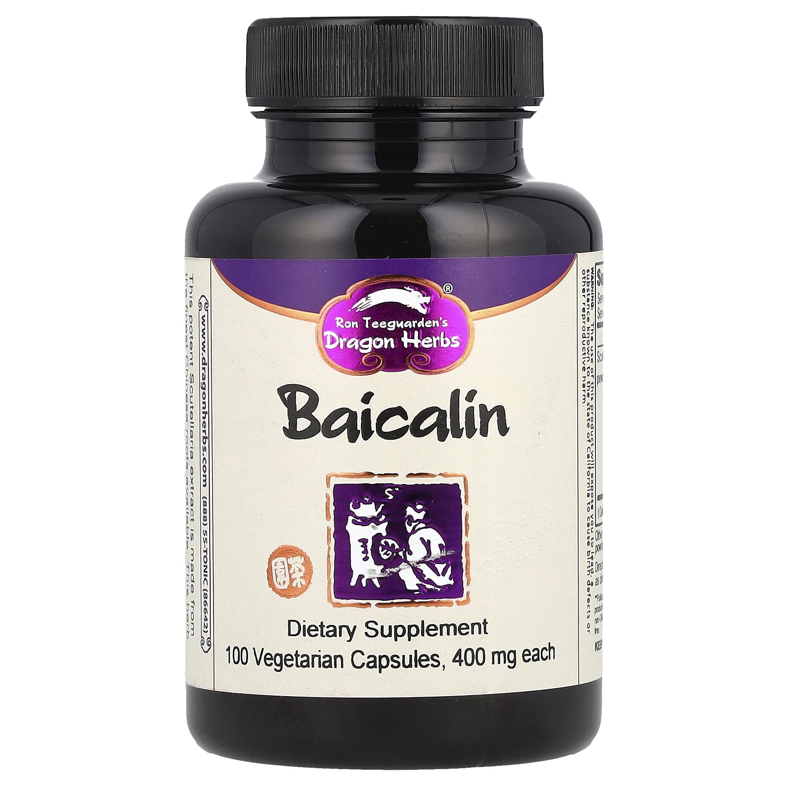 Dragon Herbs Baicalin 400mg 100 Capsules for Immune Support - Image 1