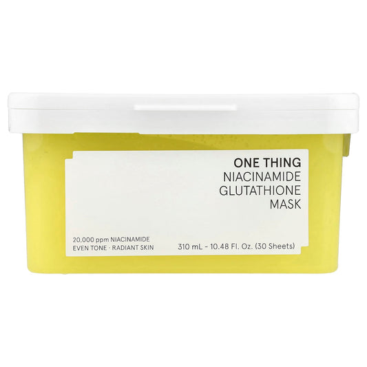 One Thing, Niacinamide Glutathione Beauty Mask , 30 Sheets, 10.48 fl oz (310 ml) - Image 1