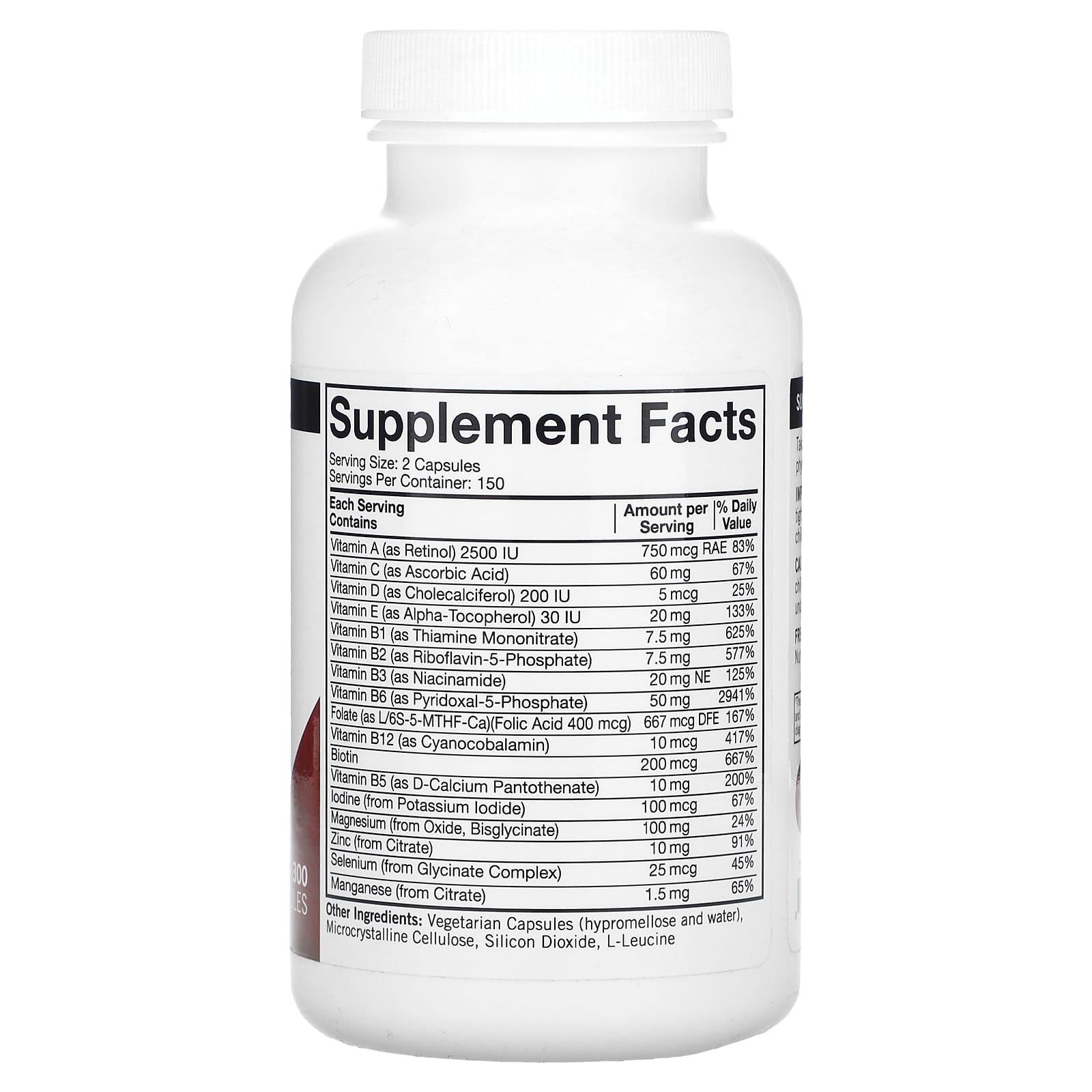 Kirkman Labs, Nu-Thera Multivitamin with P5P, 300 Capsules - Image 2