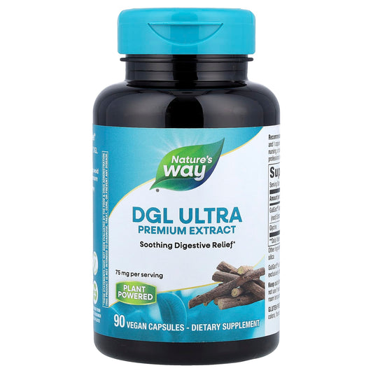 Nature's Way, DGL Ultra Premium Extract, 90 Vegan Capsules - Image 1
