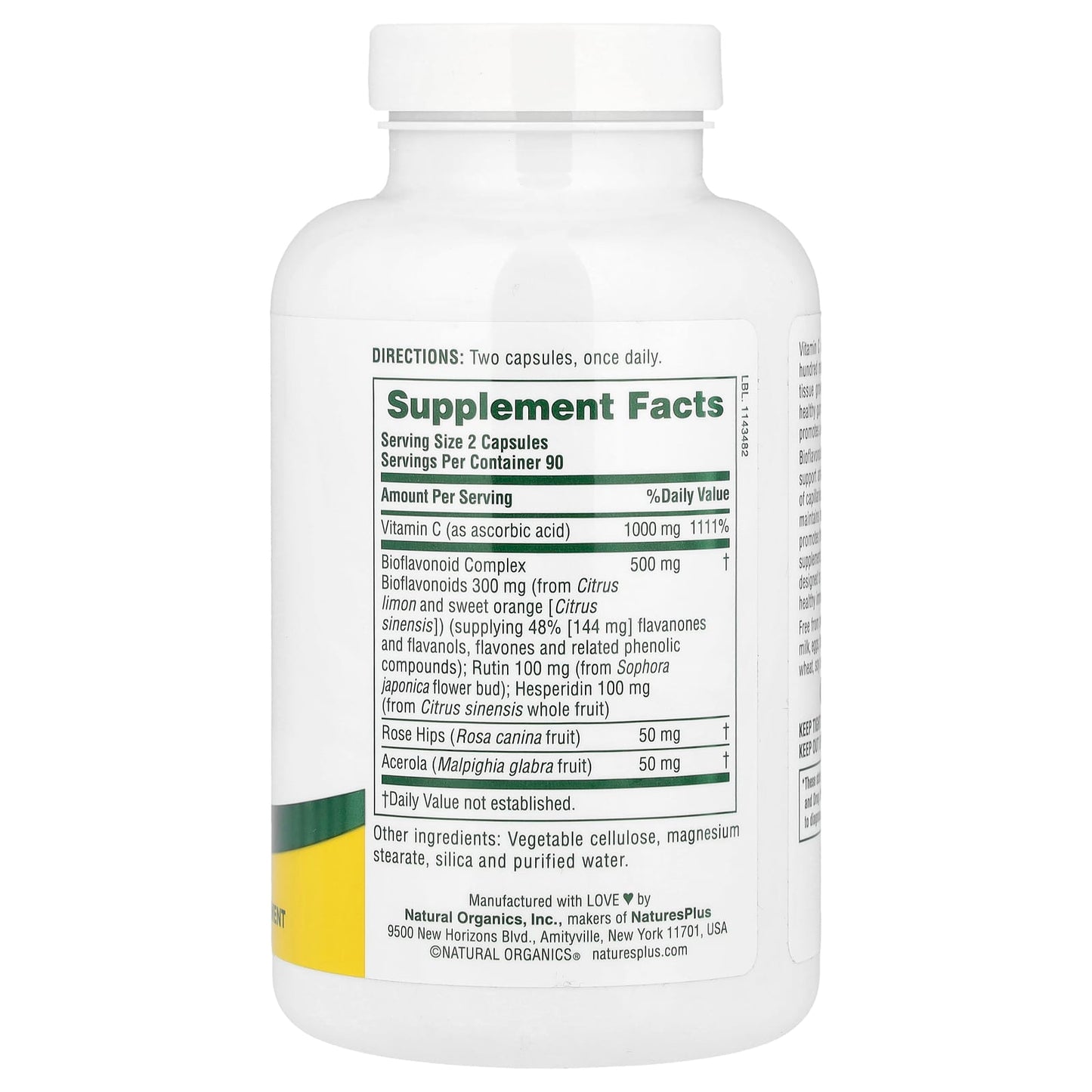 NaturesPlus, Super C Complex, 180 Capsules - Image 2