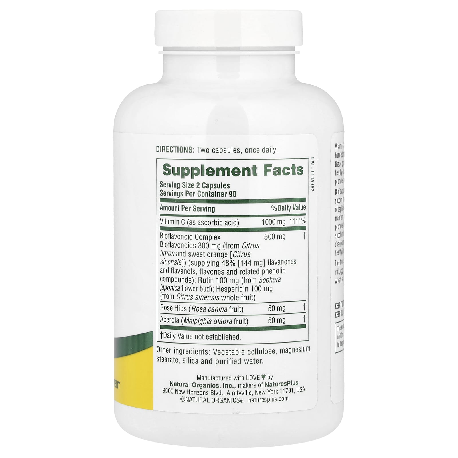 NaturesPlus, Super C Complex, 180 Capsules - Image 2