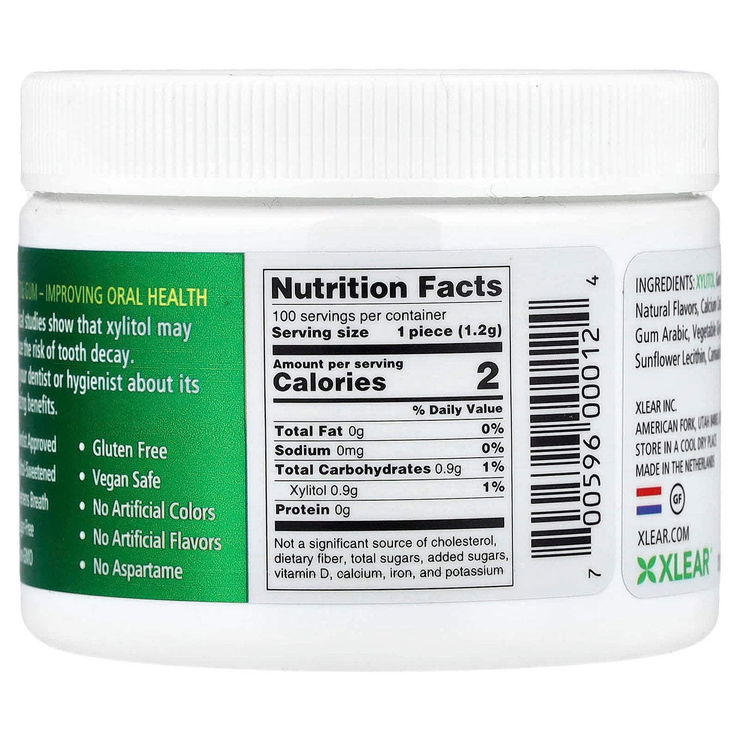Xlear, Spry®, Sugar-Free Gum, Natural Spearmint, 100 Pieces - Image 2