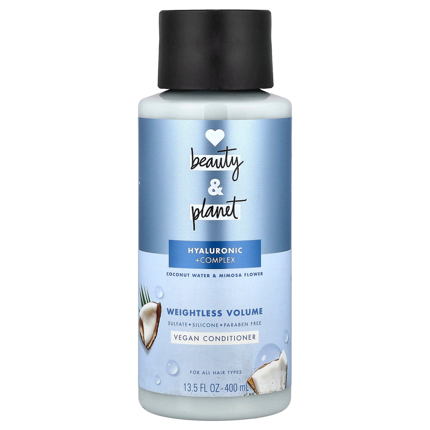 Love Beauty and Planet, Weightless Volume, Vegan Conditioner, Coconut Water & Mimosa Flower, For All Hair Types, 13.5 fl oz (400 ml) - Image 1