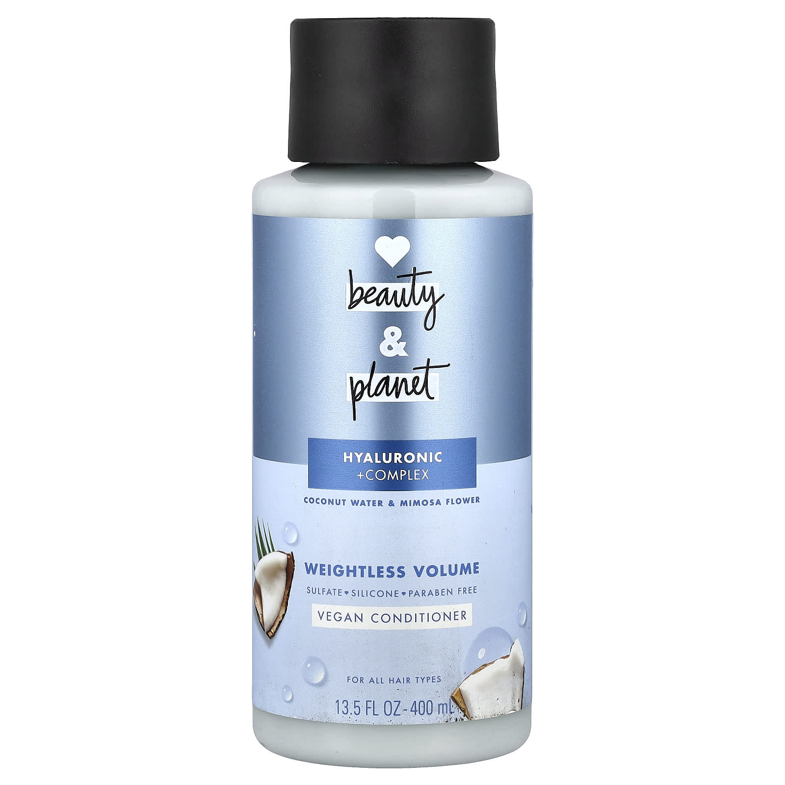 Love Beauty and Planet, Weightless Volume, Vegan Conditioner, Coconut Water & Mimosa Flower, For All Hair Types, 13.5 fl oz (400 ml) - Image 1