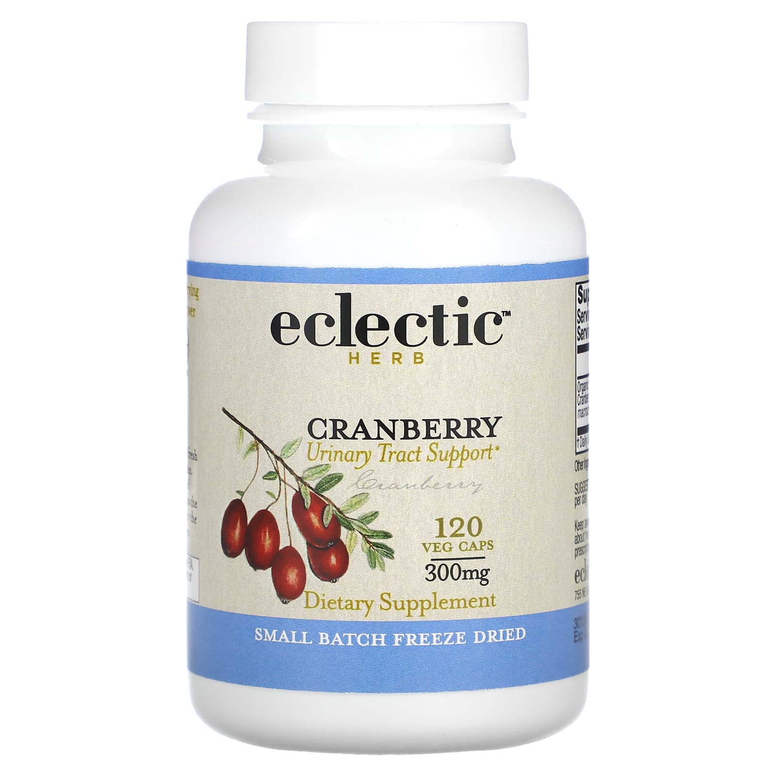 Cranberry Urinary Tract Support, 300mg Per Capsule, Vegan, Gluten Free - Image 1