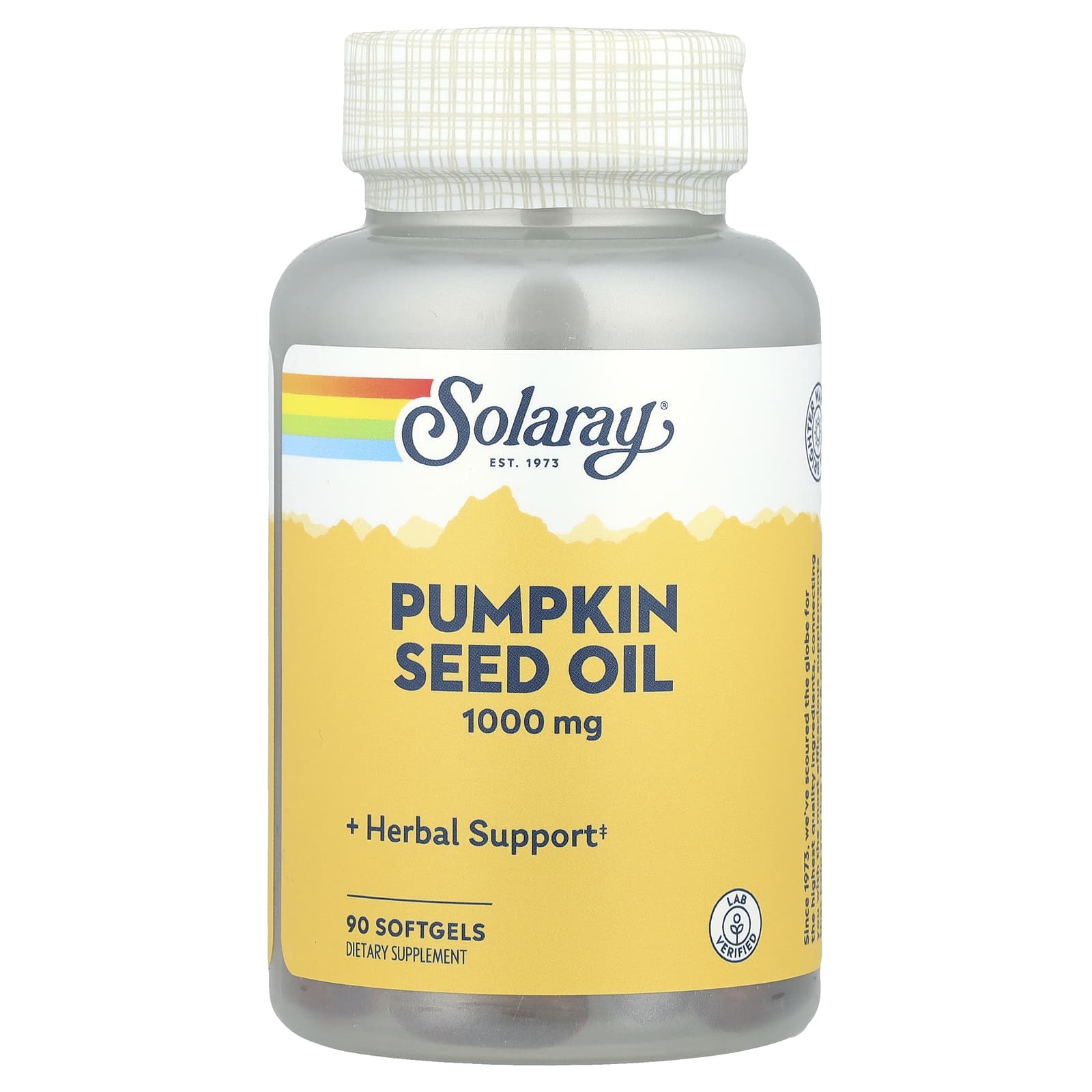 Solaray, Pumpkin Seed Oil, 1,000 mg, 90 Softgels - Image 1