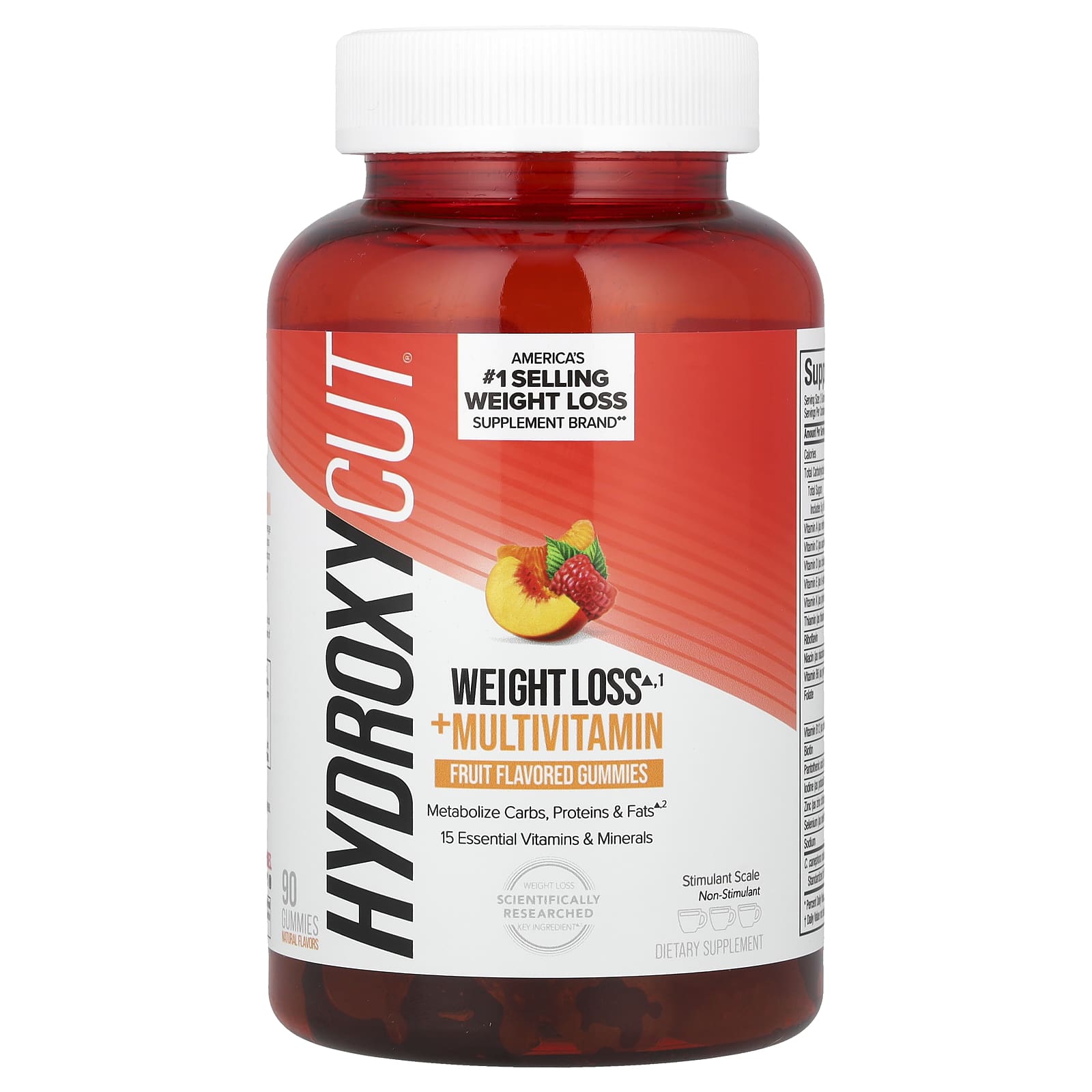 Hydroxycut Weight Loss + Multivitamin Gummies, Fruit, 90 Gummies - Image 1
