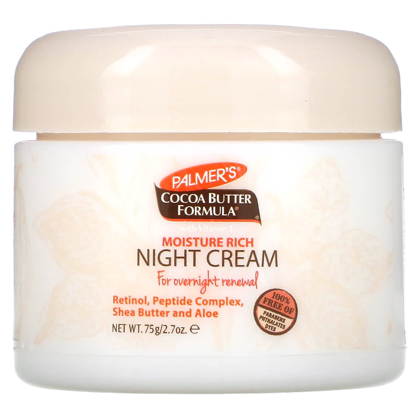 Palmer's, Cocoa Butter Formula® with Vitamin E, Moisture Rich Night Cream, 2.7 oz (75 g) - Image 1