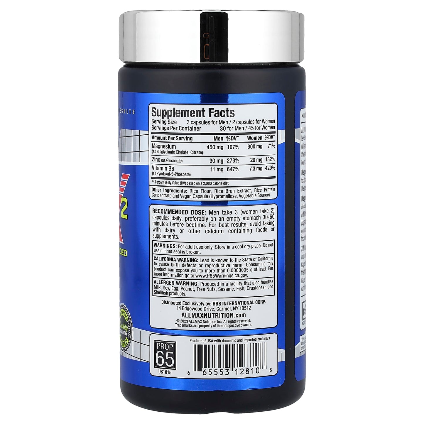 ALLMAX ZMX2 Advanced - Next Gen Magnesium & Zinc Supplement - Image 2