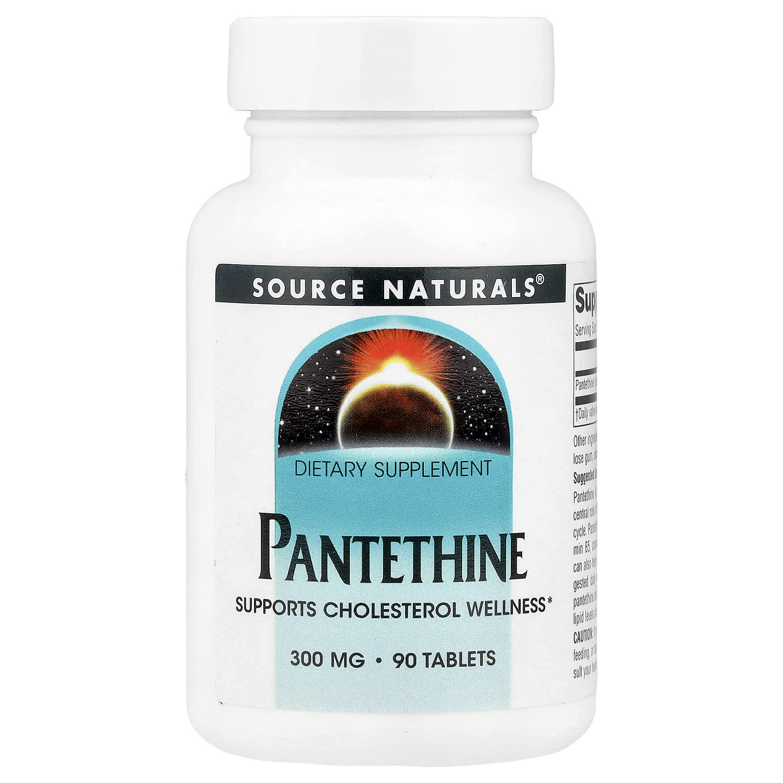 Source Naturals, Pantethine, 300 mg, 90 Tablets - Image 1