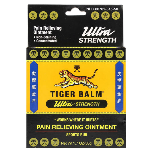 Tiger Balm, Pain Relieving Ointment, Ultra Strength, 1.7 oz (50 g) - Image 1