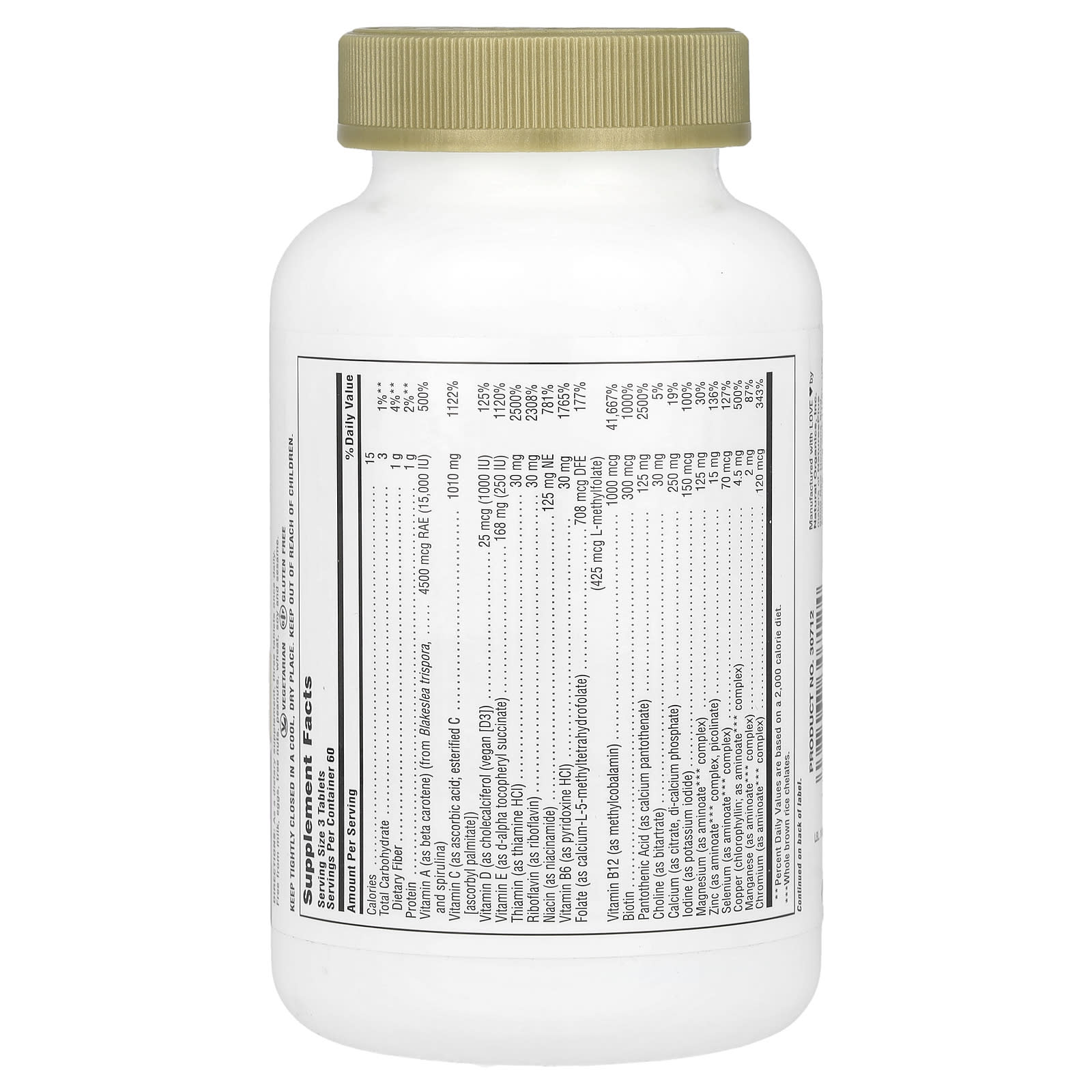 NaturesPlus, Source of Life®, Gold, The Ultimate Multivitamin Supplement, 180 Tablets - Image 2