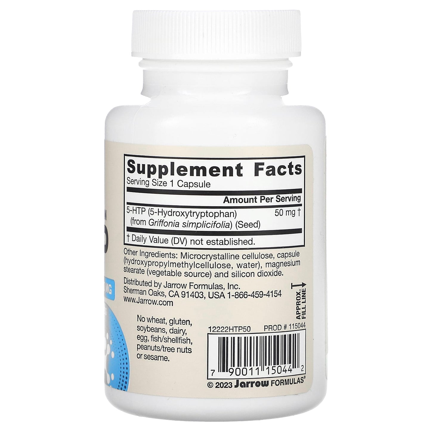 Jarrow Formulas 5-HTP 50mg, 90 Vegan Capsules for Mood Support - Image 2