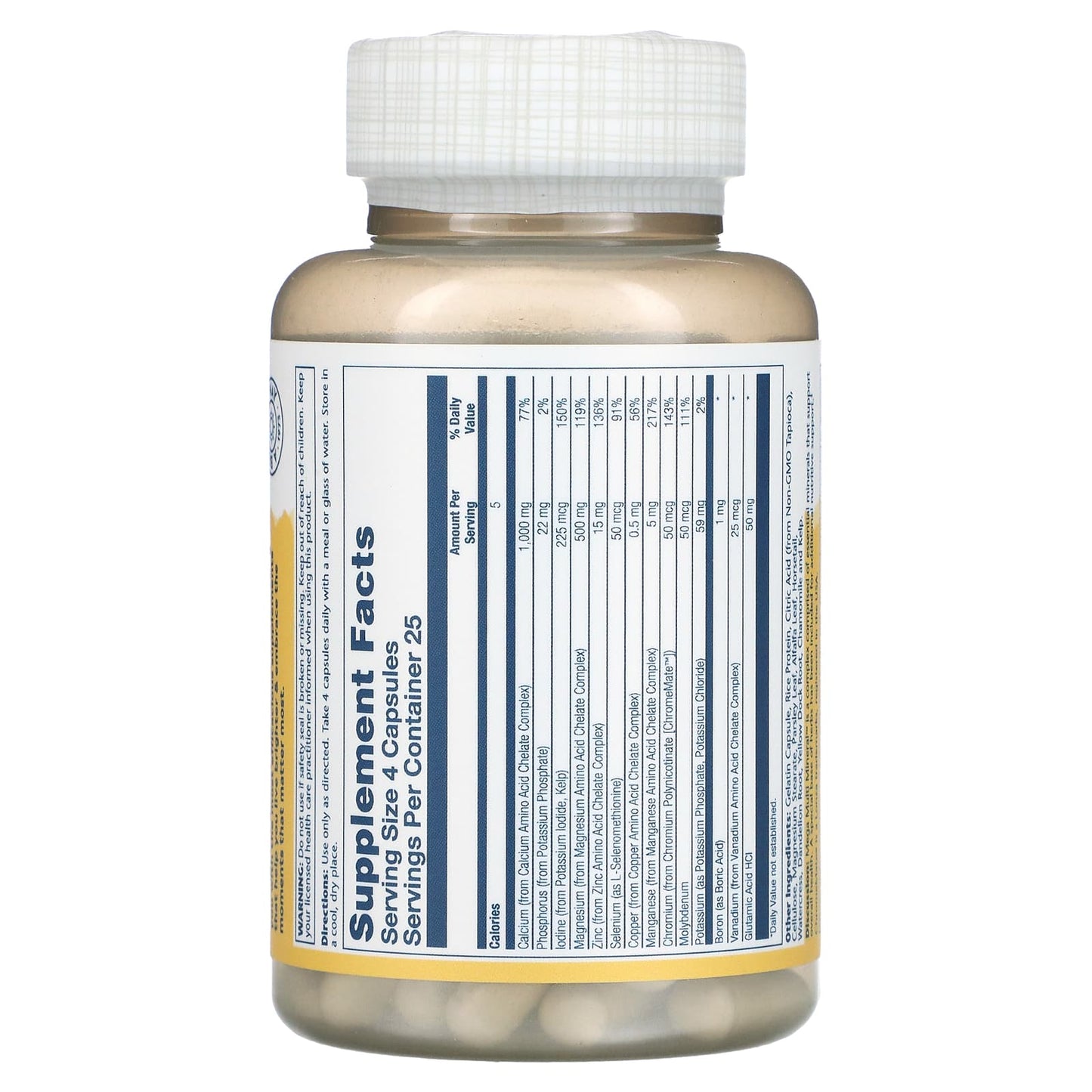 Solaray, Mega Multi Mineral, Iron Free, 100 Capsules - Image 2