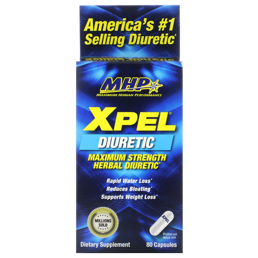 MHP, XPEL, Maximum Strength Herbal Diuretic, 80 Capsules - Image 1