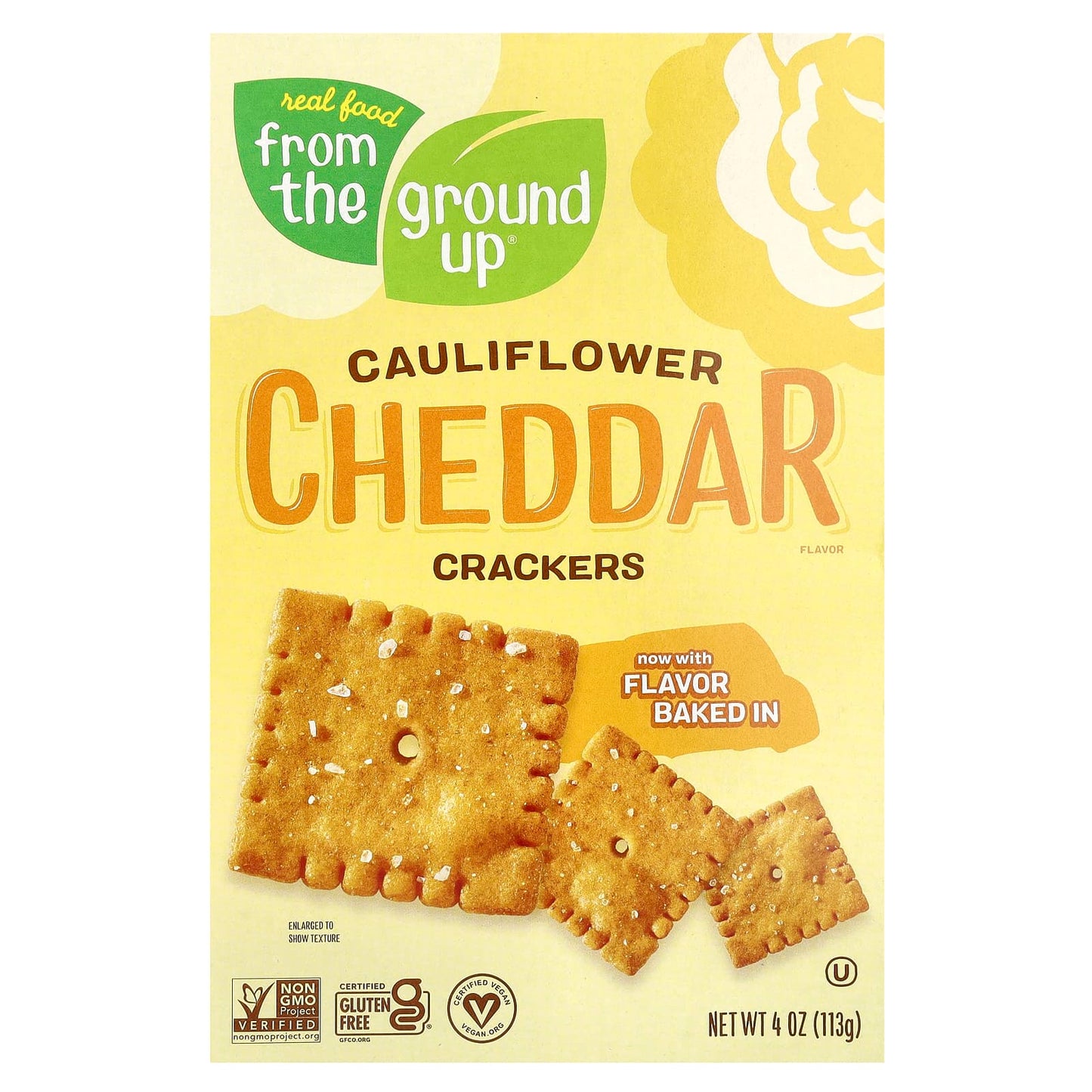 Gluten-Free, Vegan Cauliflower Cheddar Crackers by From The Ground Up - Image 1
