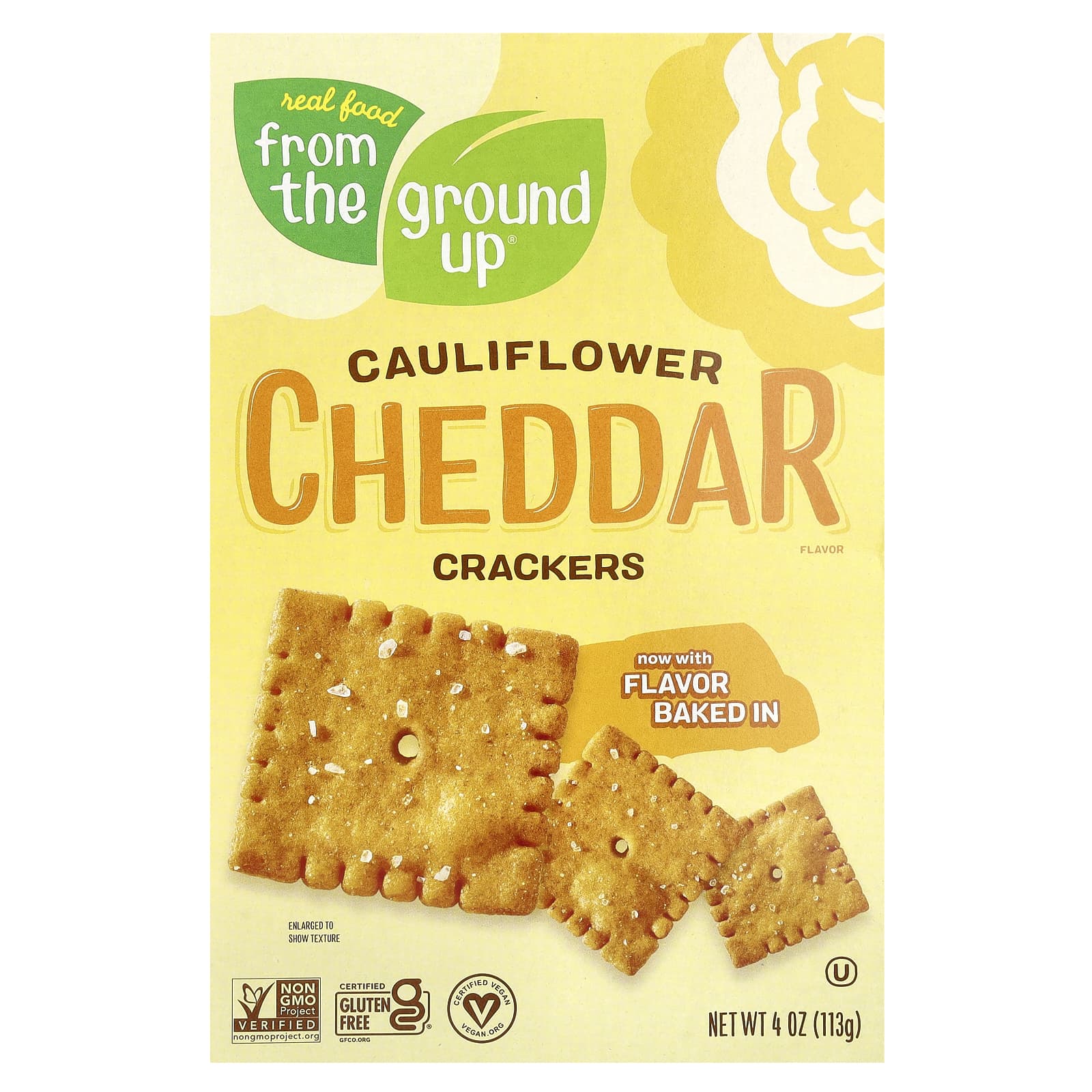 Gluten-Free, Vegan Cauliflower Cheddar Crackers by From The Ground Up - Image 1