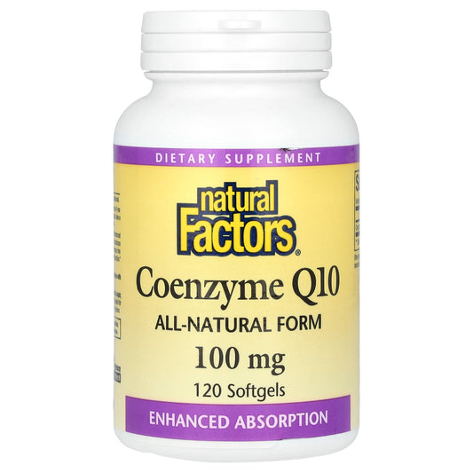 Natural Factors, Coenzyme Q10, 100 mg, 120 Softgels - Image 1
