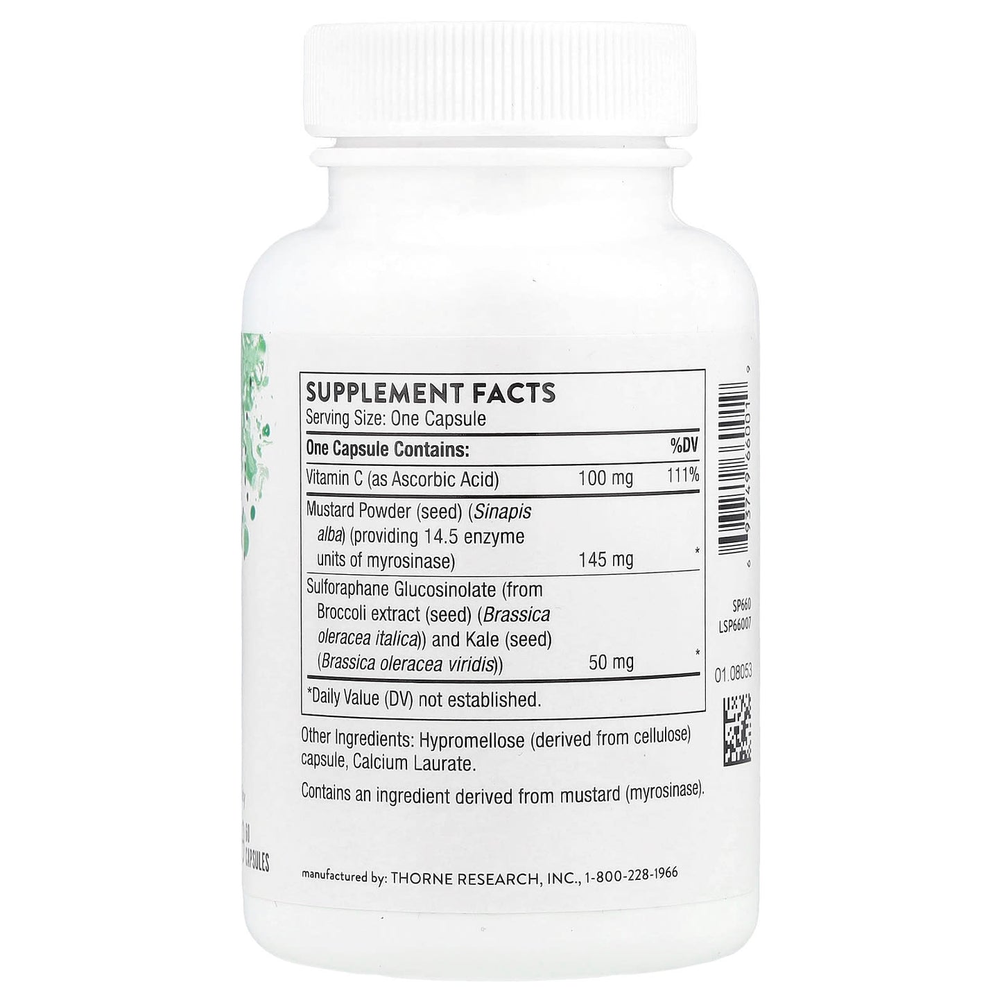 Thorne, Broccoli Seed Extract, 60 Capsules - Image 2