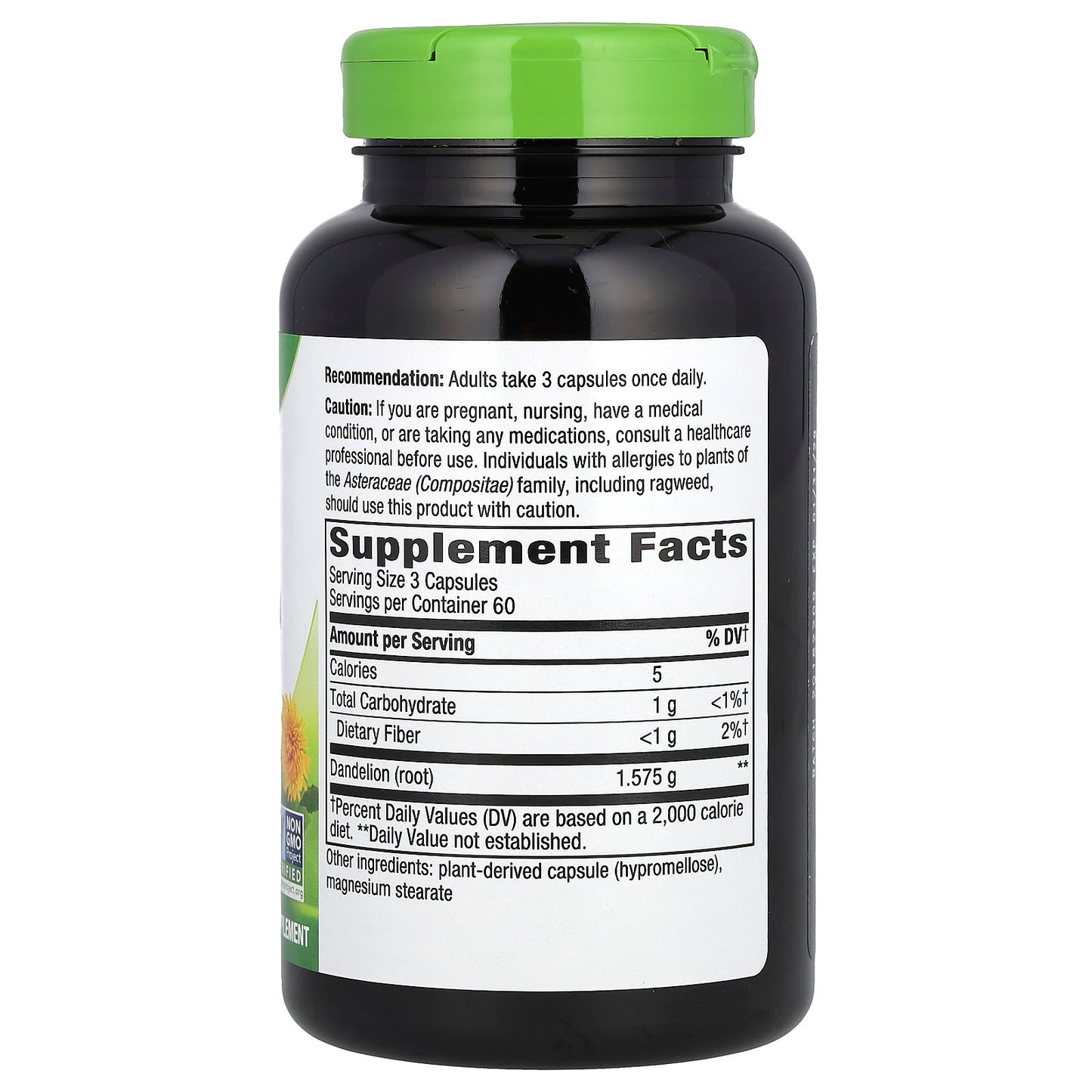 Nature's Way, Dandelion Root, 180 Vegan Capsules (525 mg per Capsule) - Image 2
