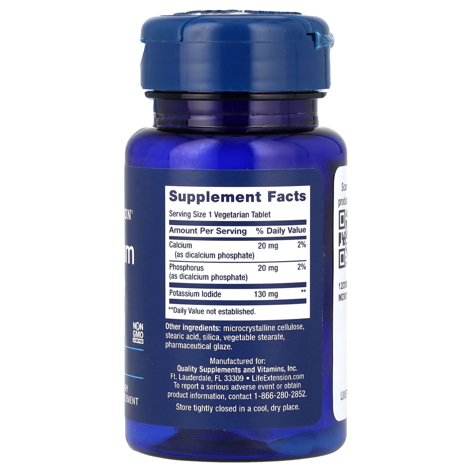 Life Extension, Potassium Iodide, 130 mg, 14 Vegetarian Tablets - Image 2