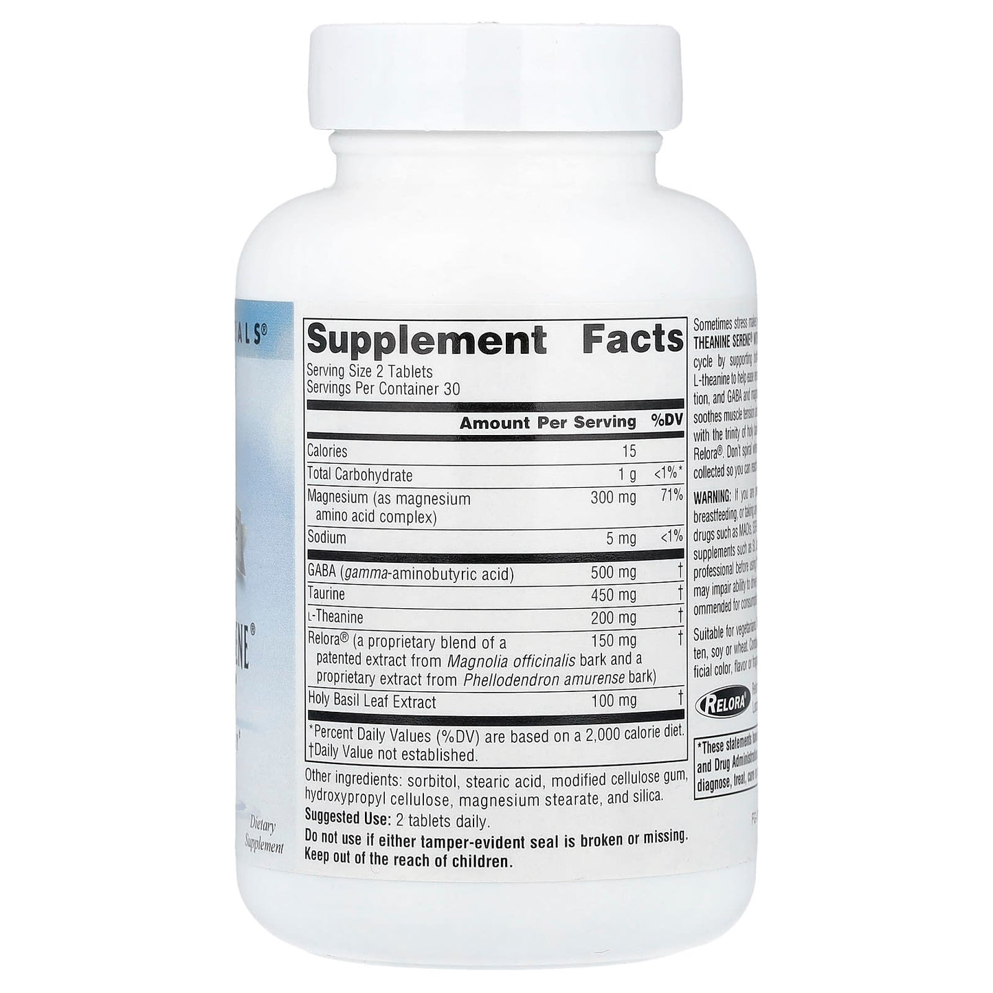 Source Naturals, Serene Science®, Theanine Serene® With Relora®, 60 Tablets - Image 2