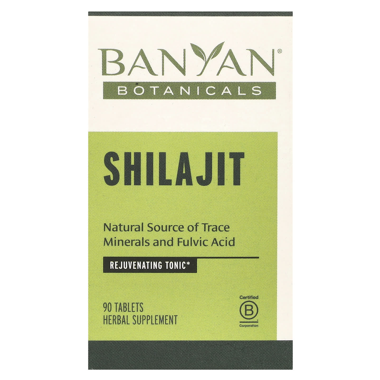 Banyan Botanicals Shilajit 90 Tablets, 300mg, Rejuvenating Tonic - Image 1