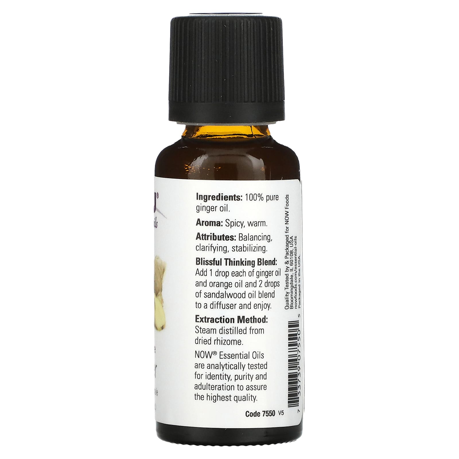 NOW Foods, Essential Oils, Ginger, 1 fl oz (30 ml) - Image 2