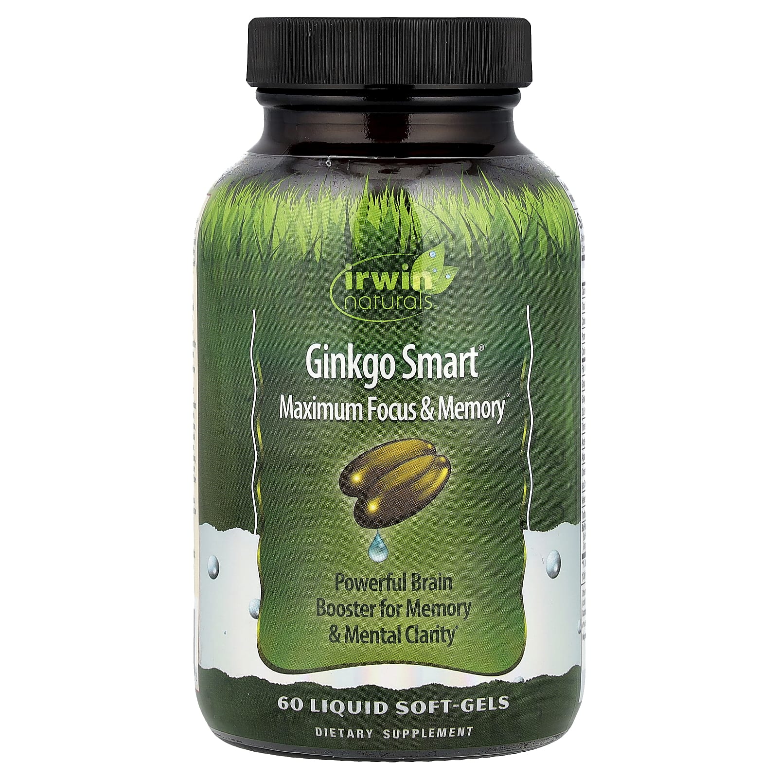 Ginkgo Smart Maximum Focus & Memory Liquid Soft-Gels by Irwin Naturals - Image 1