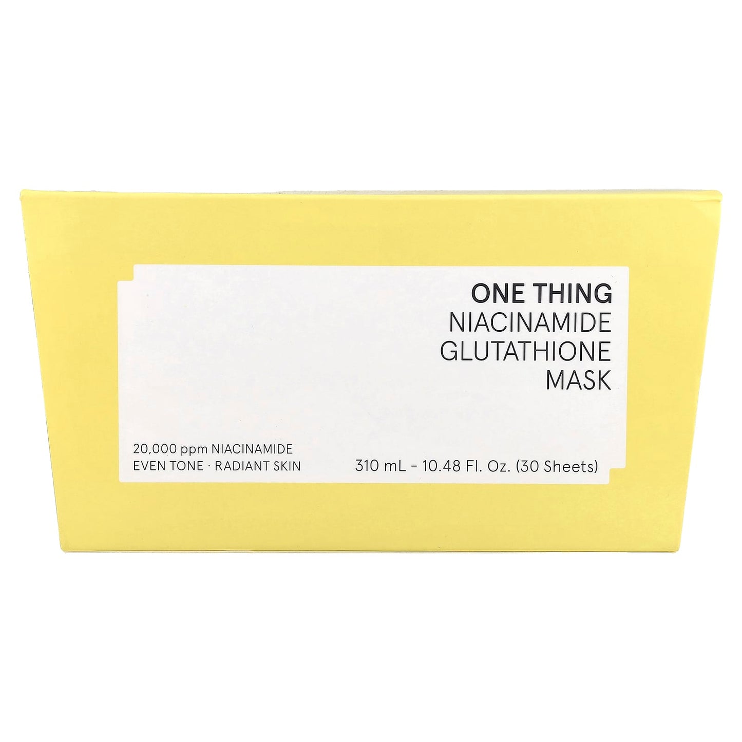 One Thing, Niacinamide Glutathione Beauty Mask , 30 Sheets, 10.48 fl oz (310 ml) - Image 2