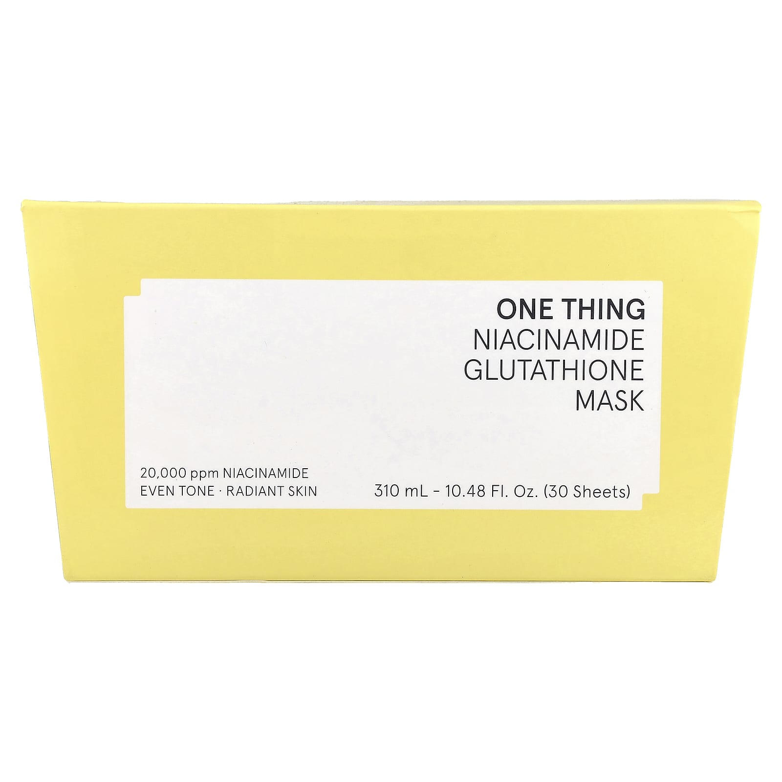 One Thing, Niacinamide Glutathione Beauty Mask , 30 Sheets, 10.48 fl oz (310 ml) - Image 2