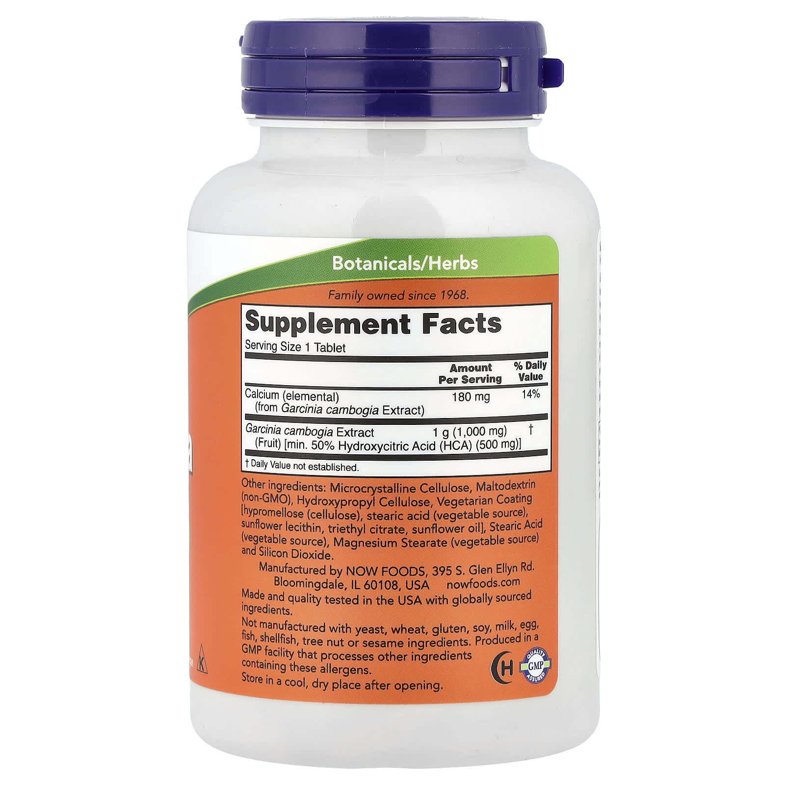 NOW Foods, Garcinia, 120 Tablets - Image 2