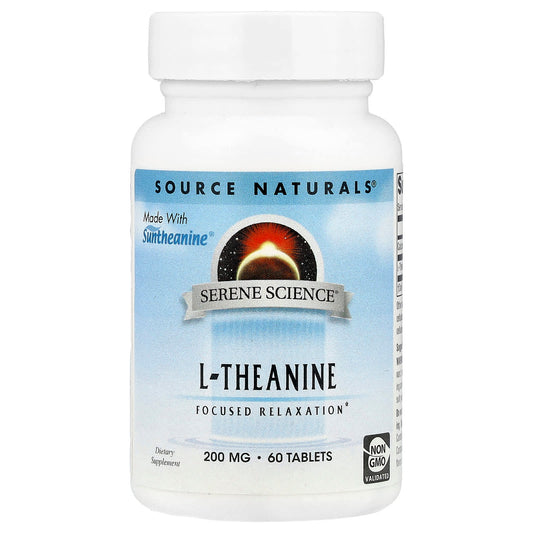 Source Naturals, Serene Science®, L-Theanine, 60 Tablets - Image 1