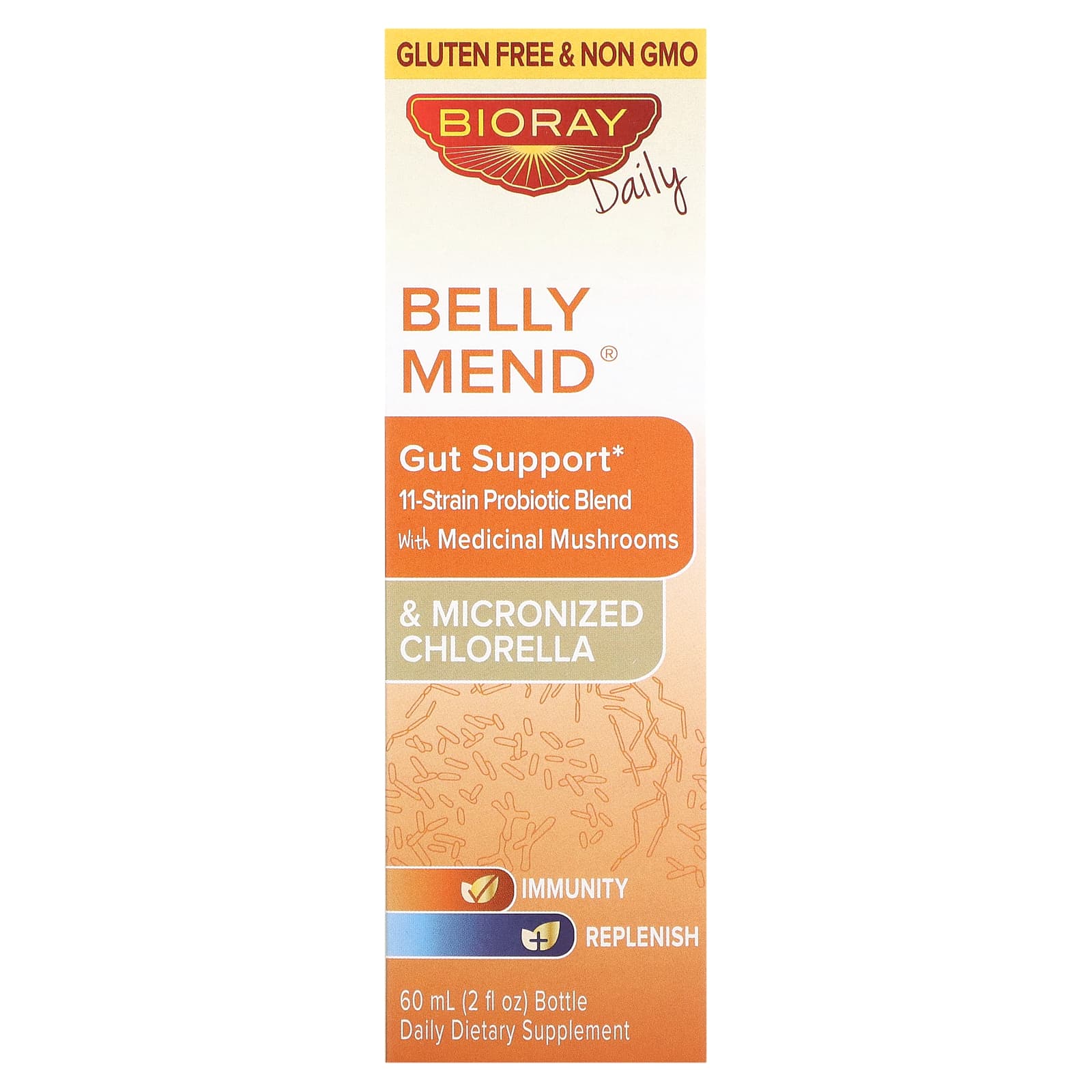 Belly Mend Gut Support Probiotic Blend by Bioray - 2 fl oz (60 ml) - Image 1