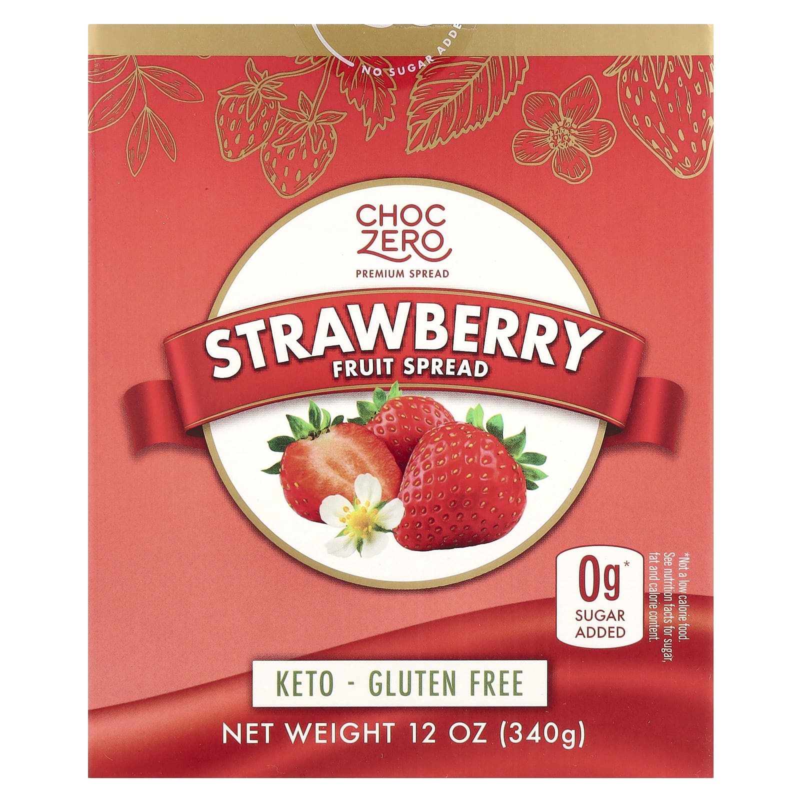 Strawberry Keto Jam | Low Carb, Gluten Free, 12 oz (340g) - Image 1