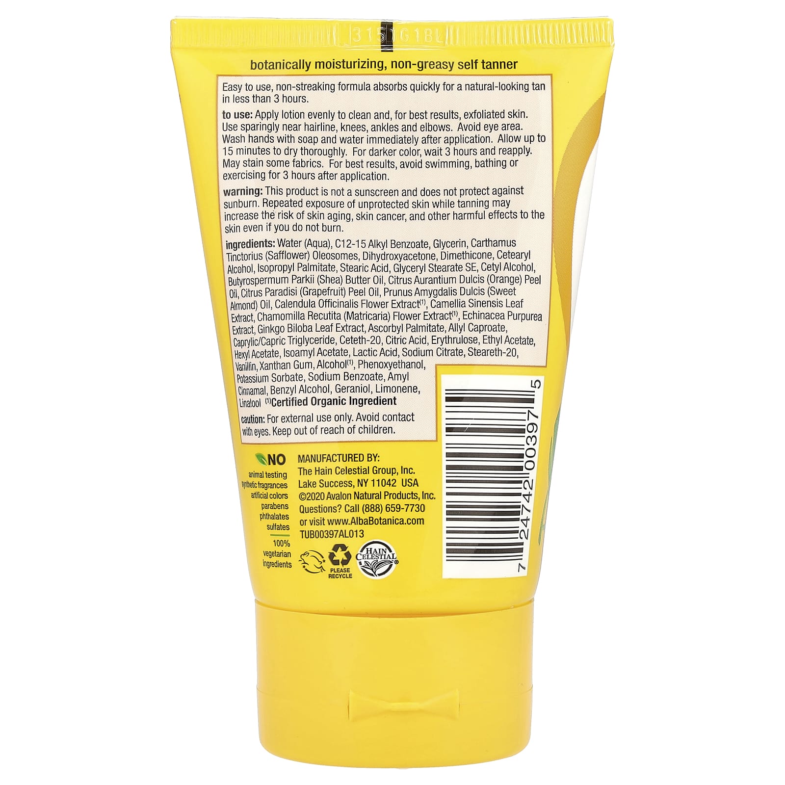 Natural Sunless Tanner by Alba Botanica - Cruelty Free & Vegan Friendly - Image 2