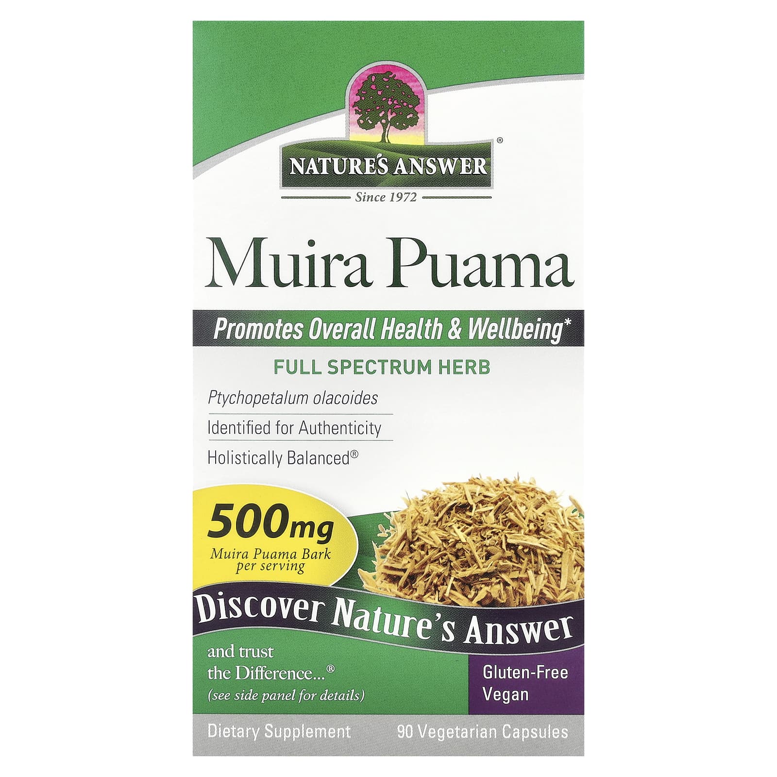 Nature's Answer, Muira Puama, 90 Vegetarian Capsules (250 mg per Capsule) - Image 1