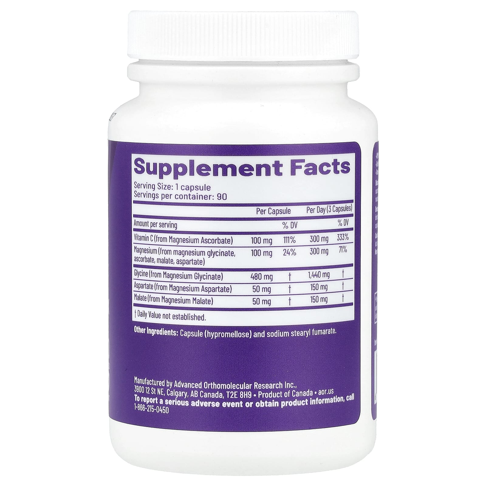 AOR Advanced Magnesium Complex, 90 Capsules - Maximum Magnesium Benefits - Image 2