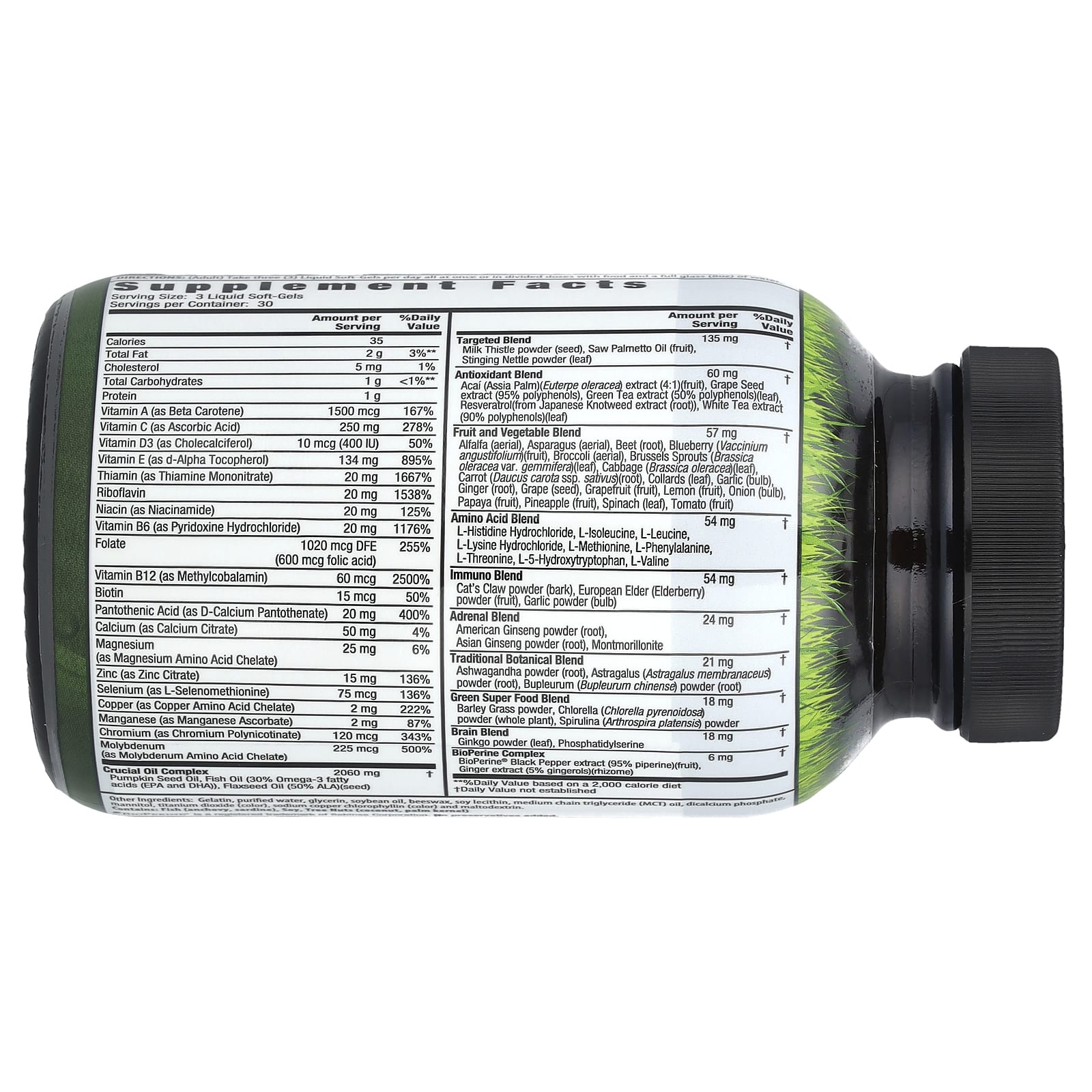 Irwin Naturals Men's Living Green Liquid-Gel Multi, 90 Liquid Soft-Gels - Image 2