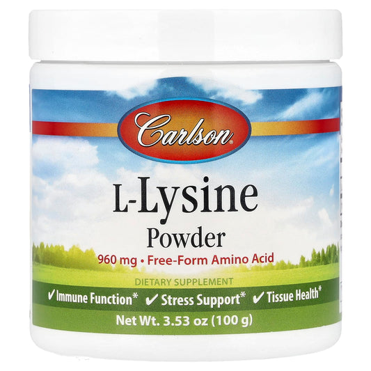 Carlson L-Lysine Powder Supplement 3.53 oz (100g) - Image 1