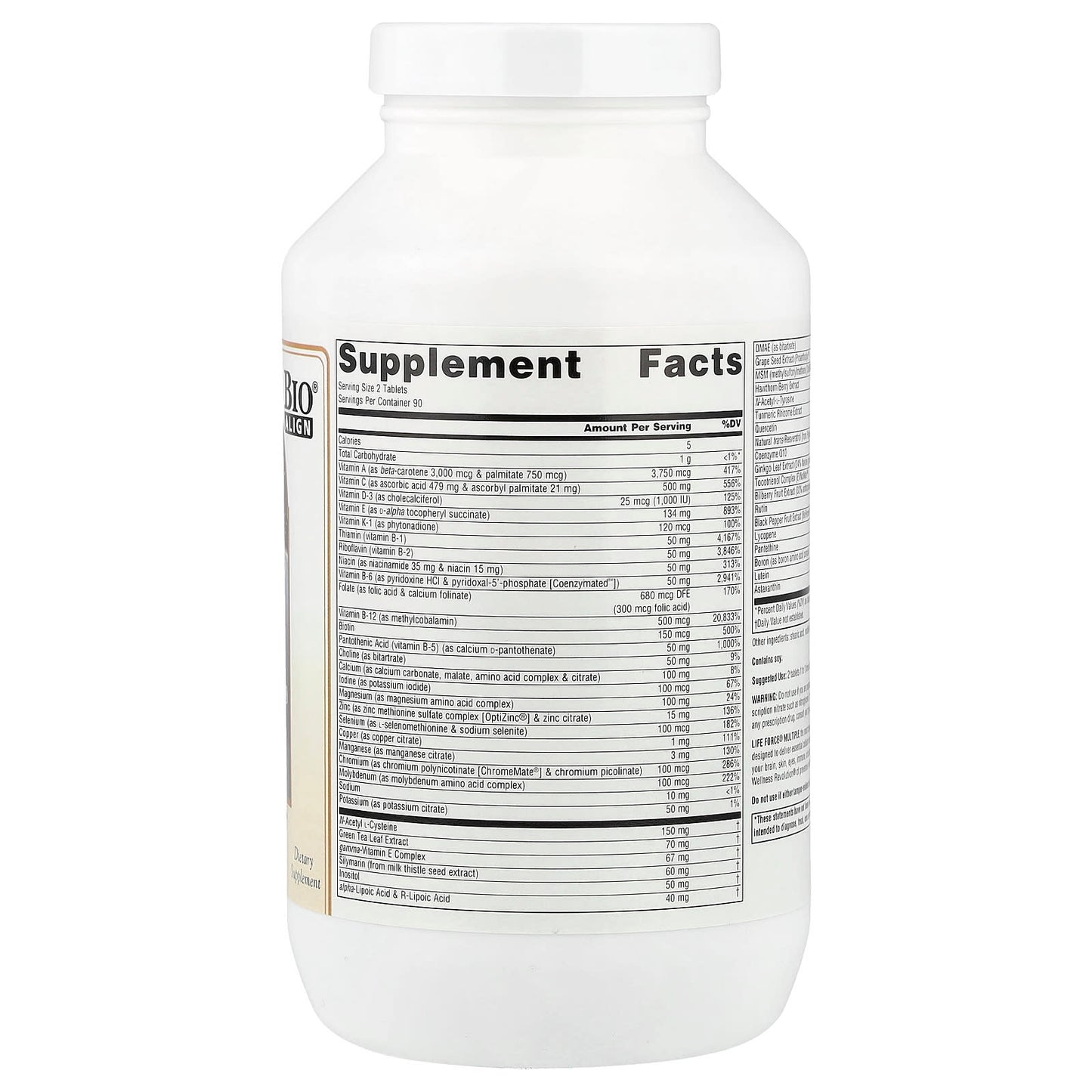 Source Naturals, Life Force® Multiple, No Iron, 180 Tablets - Image 2