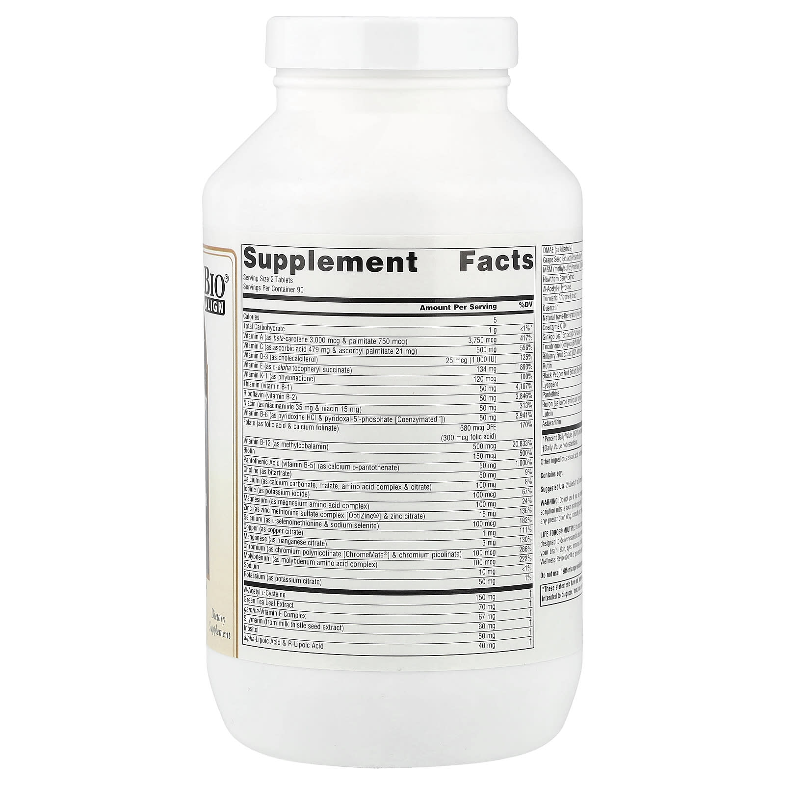 Source Naturals, Life Force® Multiple, No Iron, 180 Tablets - Image 2