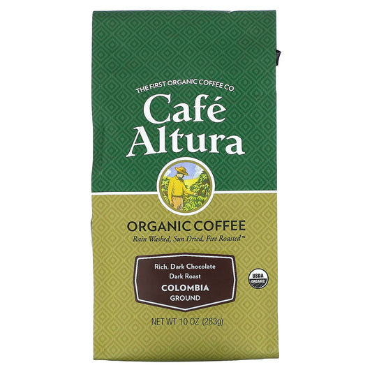 Dark Roast Organic Colombian Coffee by Cafe Altura - 10 oz - Image 1