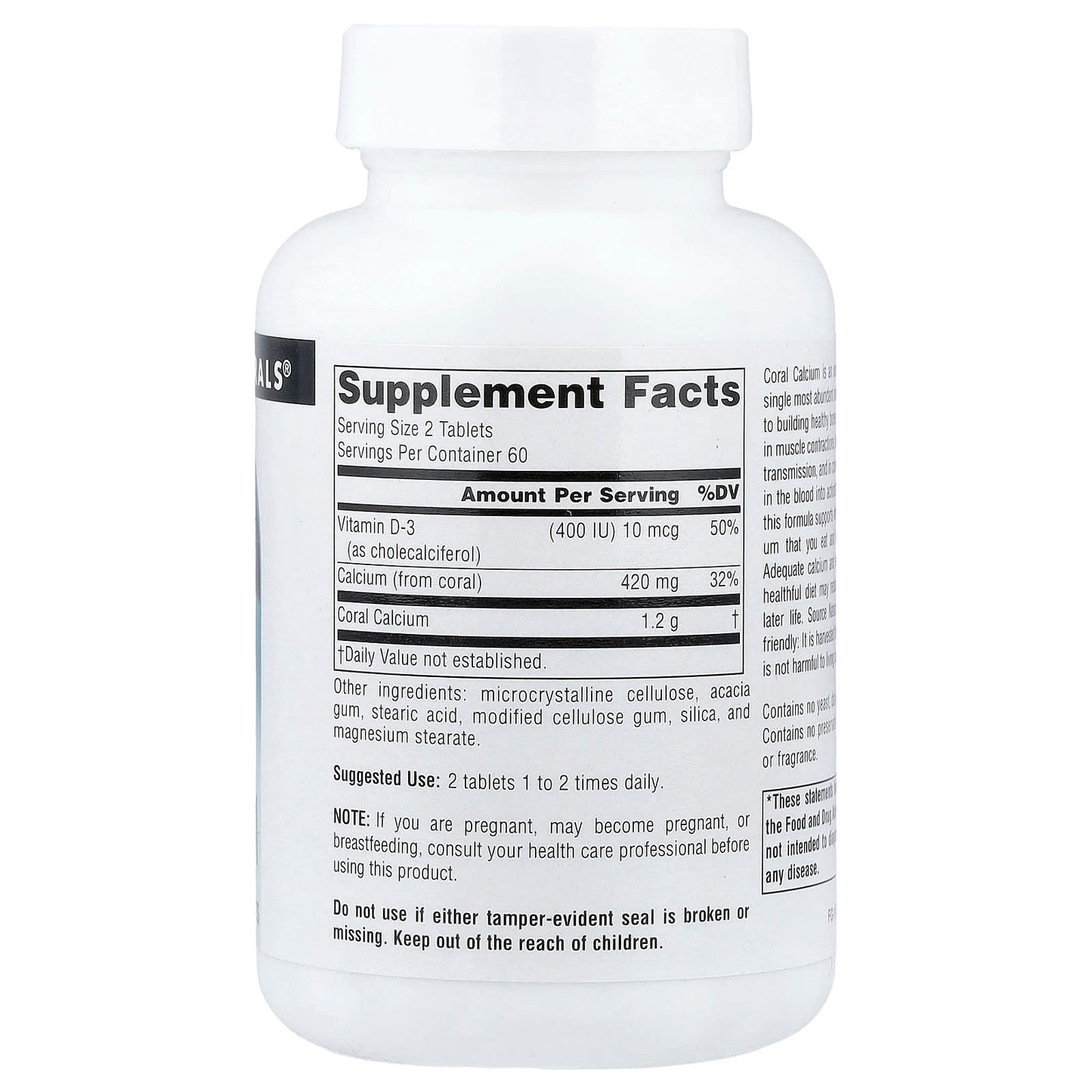 Source Naturals, Coral Calcium, 120 Tablets - Image 2