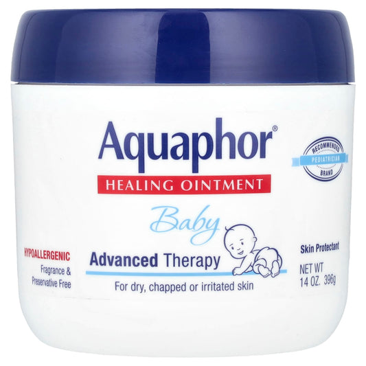 Fragrance-Free Aquaphor Healing Ointment - 14 oz for Dry, Chapped Skin - Image 1