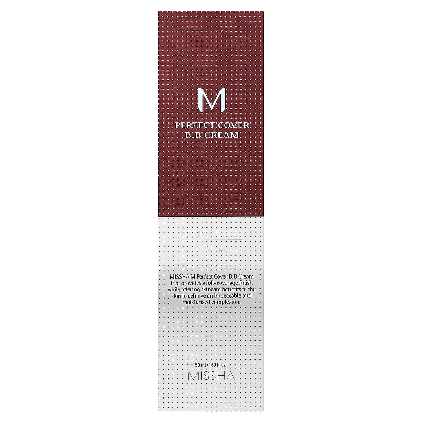 Missha, M Perfect Cover B.B Cream, SPF 42 PA+++, No. 21 Light Beige, 1.69 fl oz (50 ml) - Image 2