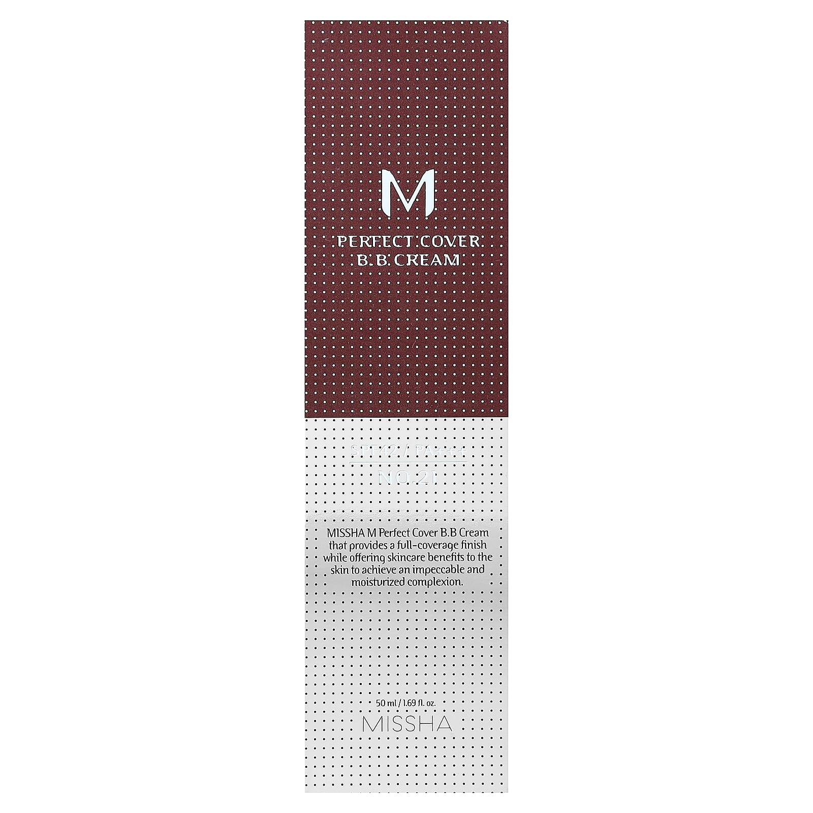 Missha, M Perfect Cover B.B Cream, SPF 42 PA+++, No. 21 Light Beige, 1.69 fl oz (50 ml) - Image 2